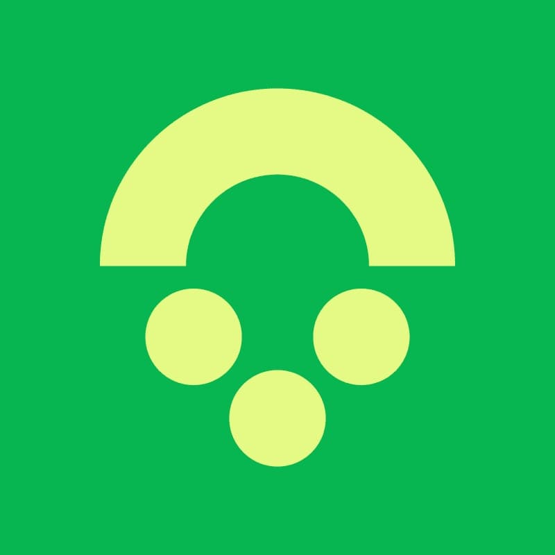 Green coin token image