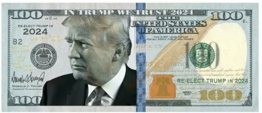 Trump 100$ bill token image