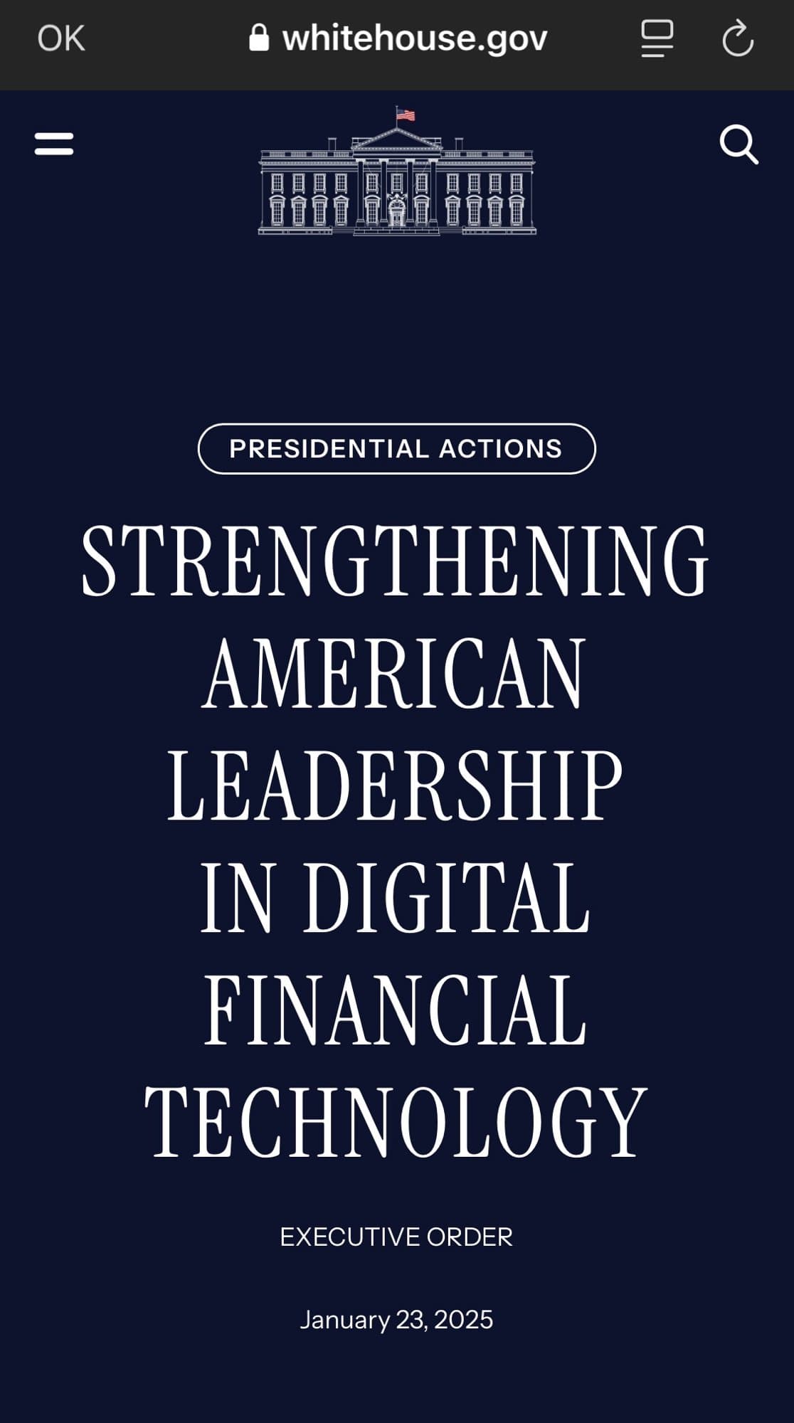 Presidential Actions token image