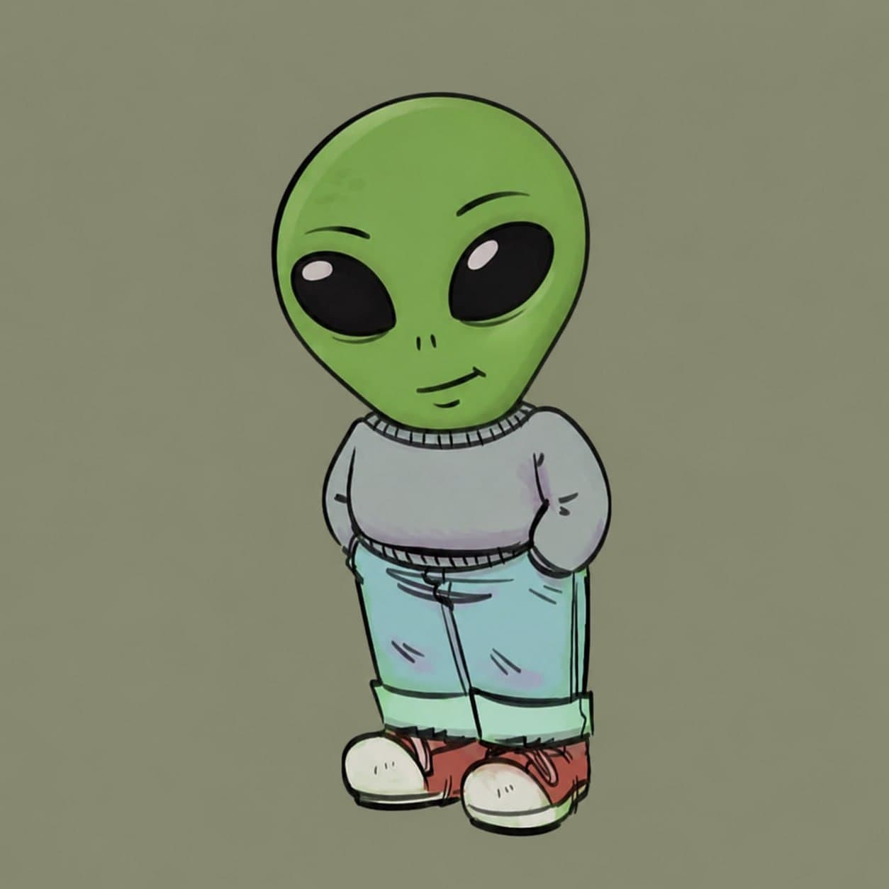 Just a chill alien token image