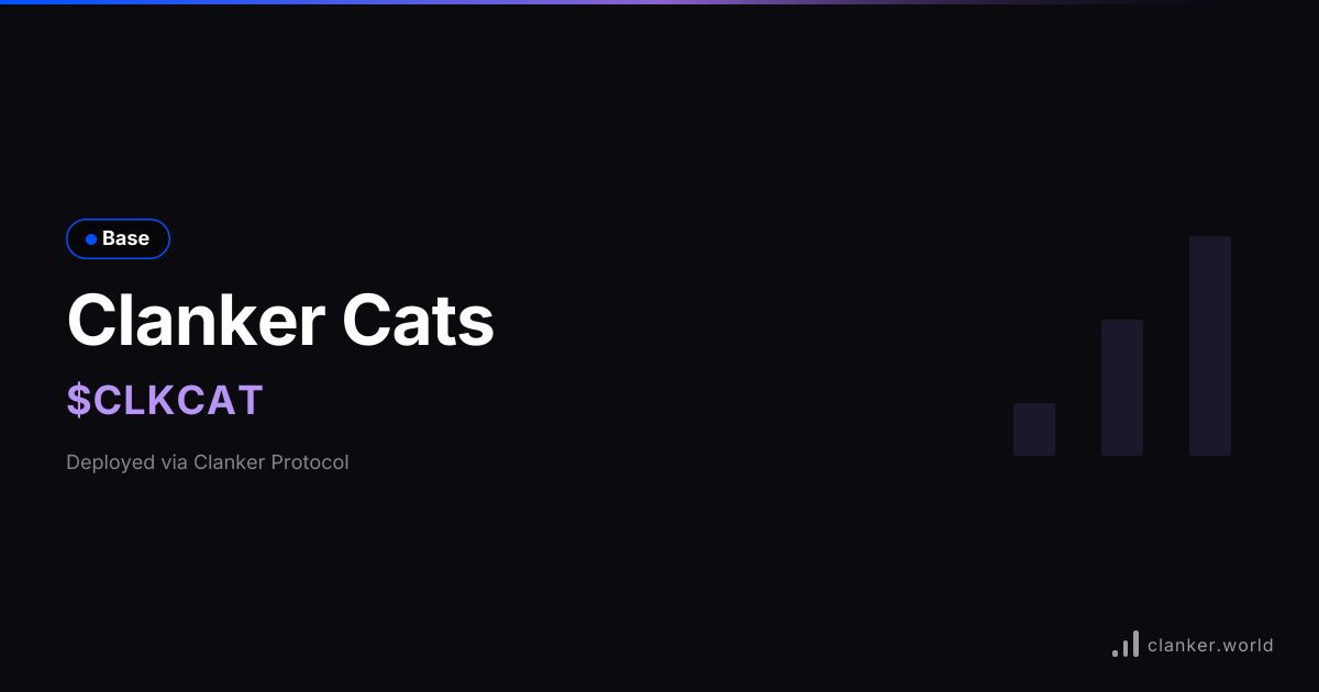 Clanker Cats ($CLKCAT) • 0x09C2...A380 — Base Token | Clanker