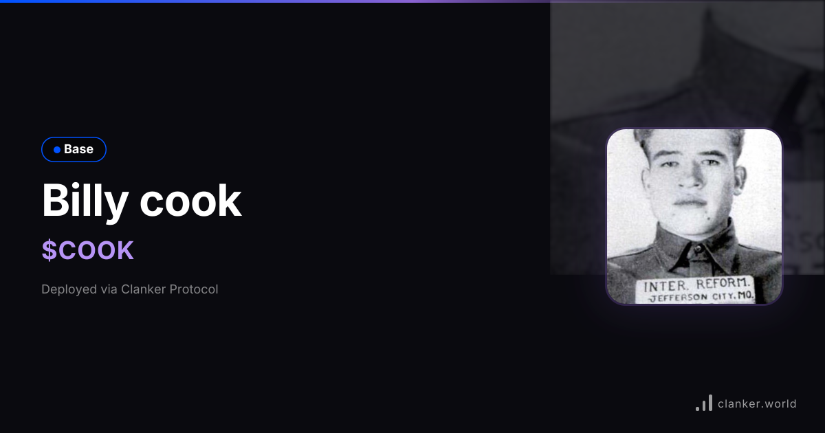 Billy cook ($COOK) • 0x53D2...1b07 — Base Token | Clanker