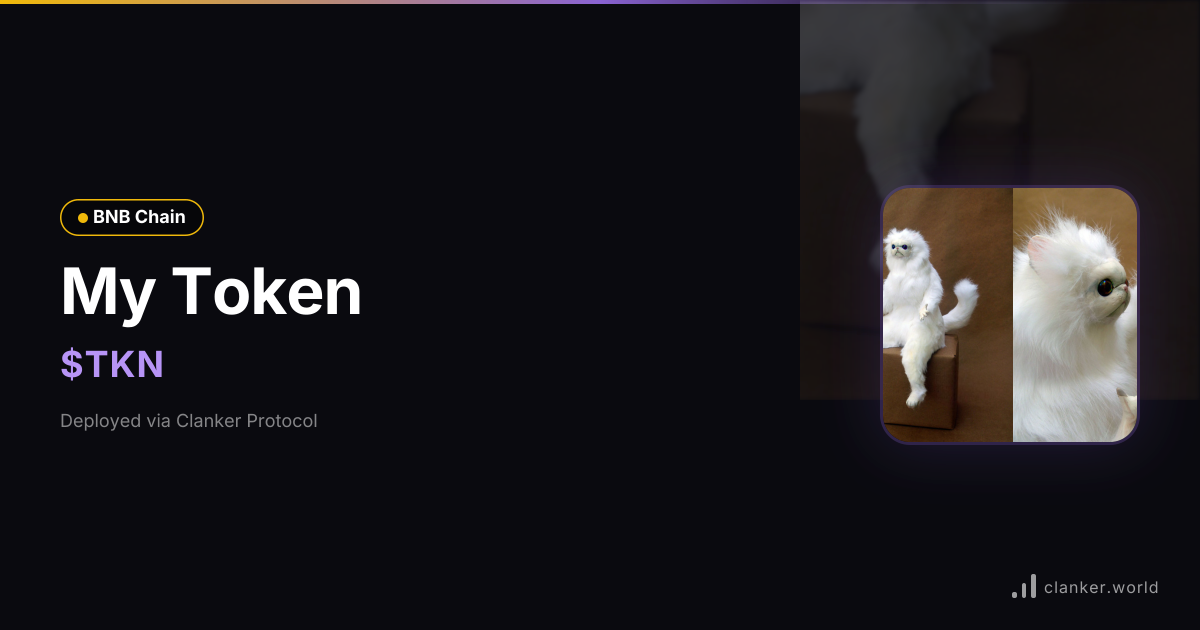 My Token ($TKN) • 0xC558...6D63 — Ethereum Token | Clanker