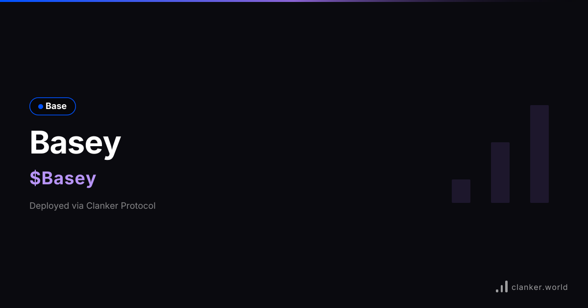 Basey ($Basey) • 0xDE86...aB07 — Base Token | Clanker